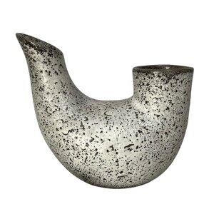 Pigeon Forge Pottery Pebbled Lava Volcanic Glaze Double Neck Vase 6.5" x 5.75"